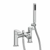 Flow Modern Bath Shower Mixer Tap with Hand Shower - Chrome
