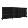 Classic 745 x 1646mm Black Primered Finish Triple Column Cast Iron Radiator - 26 Sections