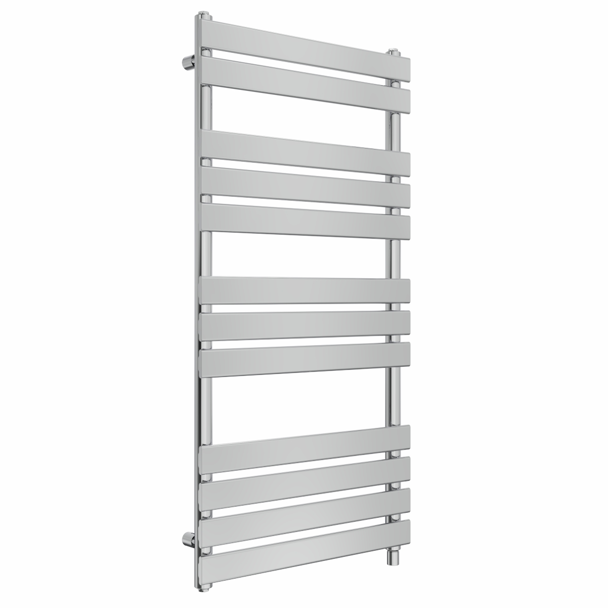 Juva 1200 x 600mm Chrome Flat Panel Simple Electric Heated Towel Rail