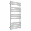Juva 1200 x 600mm Chrome Flat Panel Simple Electric Heated Towel Rail