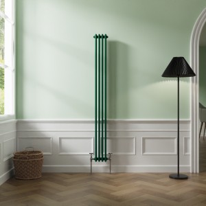 Bern 1800 x 200mm Moss Green Double Vertical Column Radiator