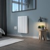 Bismo CRC 570 x 444mm White Flat Panel Ceramic Core Wifi Electric Radiator - 1000W
