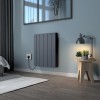 Bismo CRC 570 x 534mm Grey Flat Panel Ceramic Core Wifi Electric Radiator - 1500W