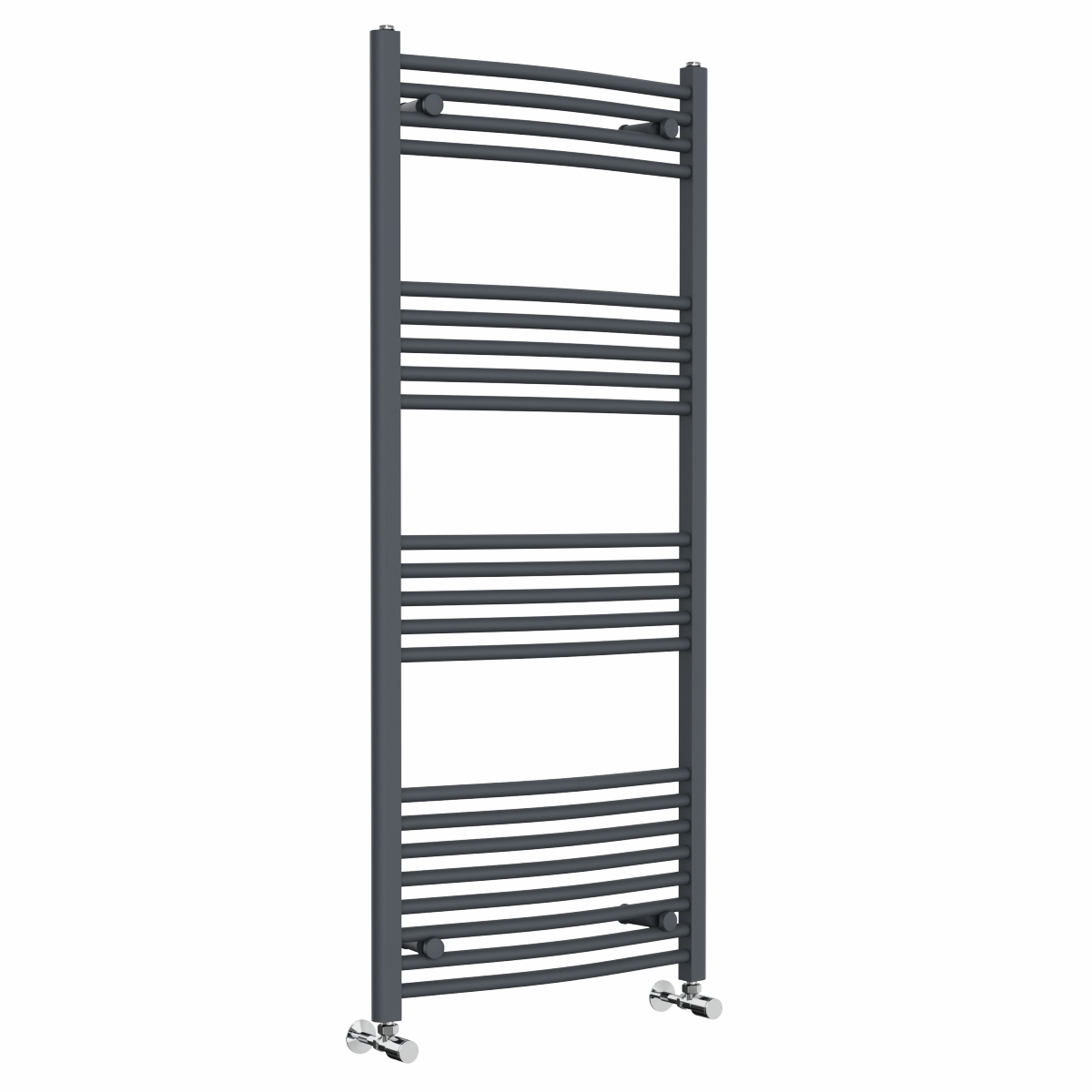 Fjord 1400 x 600mm Curved Anthracite Heated Towel Rail