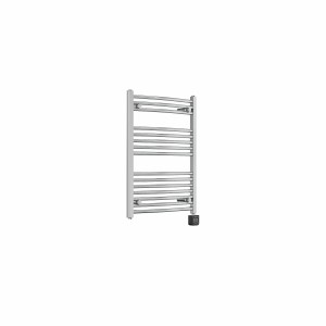 Fjord 800 x 600mm Curved Chrome Thermostatic Wifi Control Electric Heated Towel Rail