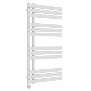 Koli 1200 x 600mm White Thermostatic Touch Control Electric Heated Towel Rail