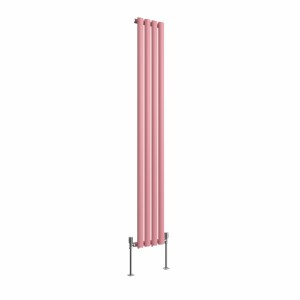 Norden Rose Clair Pink Oval Column Vertical Designer Radiator - Choice Of Sizes
