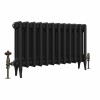 Classic 450 x 778mm Black Primered Finish Triple Column Cast Iron Radiator - 12 Sections