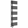 Koli 1600 x 450mm Dual Fuel Black Thermostatic Touch Control Electric Heated Towel Rail