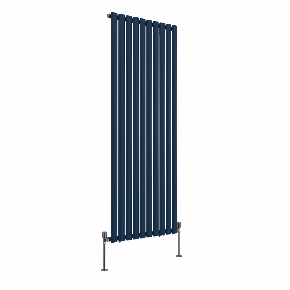 Norden 1600 x 591mm Sapphire Blue Single Vertical Oval Column Designer Radiator