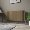 Karlstad 600 x 1430mm Black Gold Double Horizontal Flat Panel Designer Radiator