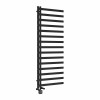 Kemi 1600 x 600mm Dual Fuel Black Thermostatic Touch Control Wifi Electric Heated Towel Rail