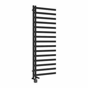 Kemi 1600 x 600mm Dual Fuel Black Thermostatic Touch Control Wifi Electric Heated Towel Rail