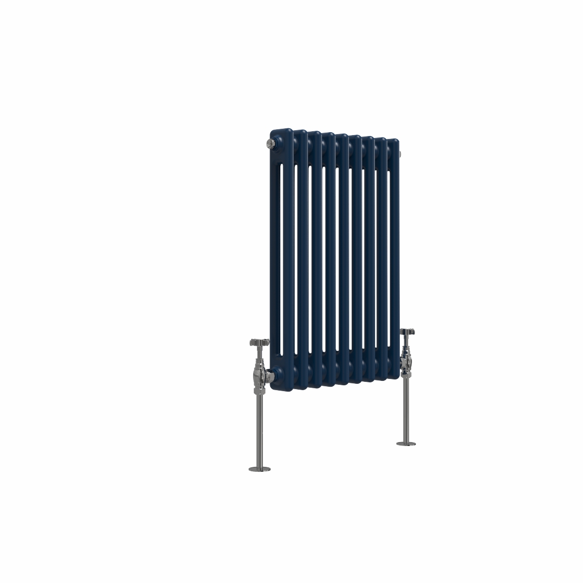 Bern 600 x 425mm Sapphire Blue Double Column Horizontal Traditional Radiator