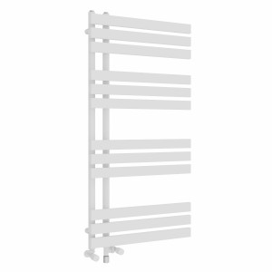 Koli 1200 x 600mm Dual Fuel White Simple Electric Heated Towel Rail
