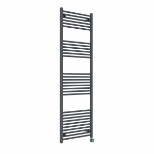 Bergen 1800 x 600mm Straight Anthracite Thermostatic Touch Control Electric Heated Towel Rail