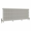 Classic  745 x 1832mm Porcelain White Triple Column Cast Iron Radiator - 29 Sections