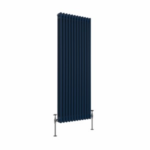 Bern 1500 x 560mm Sapphire Blue Triple Column Vertical Traditional Radiator