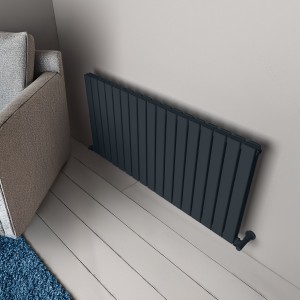 Carisa Plata Double 600 x 1190mm Anthracite Designer Aluminium Radiator