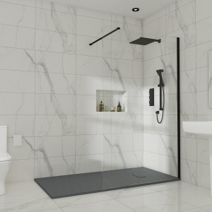Wasdale - 1200mm Wet Room Screen - Black