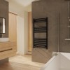 Fjord 1200 x 600mm Curved Black Heated Towel Rail