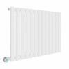 Lulea 600 x 900mm White Flat Panel Horizontal Wifi Electric Radiator - 1000W