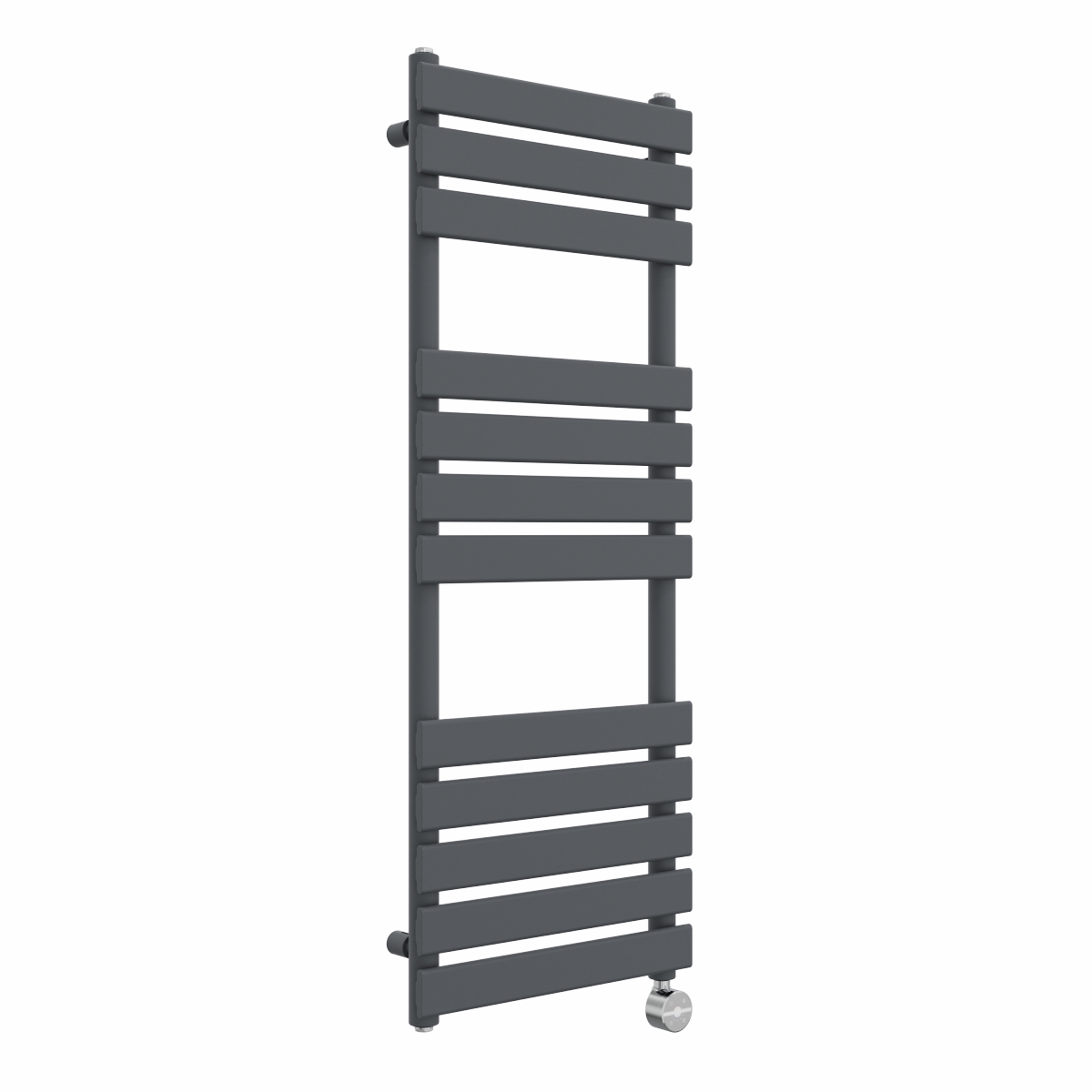 Juva 1200 x 450mm Sand Grey Flat Panel Thermostatic Touch Control Electric Heated Towel Rail