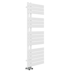 Kristiansund 1380 x 500mm Designer Towel Rail - White