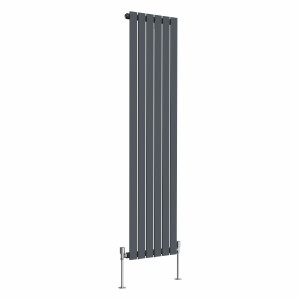 Karlstad 1600 x 410mm Anthracite Single Vertical Flat Panel Designer Radiator