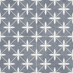 Poole Azul Matt Patterned Floor Tiles 450x450 - 1.62sqm - 8 - Box Qty