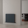 Carisa Chambord Double 600 x 695mm Anthracite Designer Aluminium Radiator