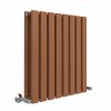 Lulea 600 x 550mm Metallic Bronze Double Flat Panel Horizontal Designer Radiator