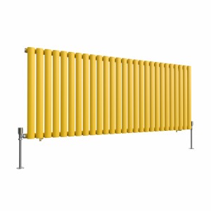 Norden 600 x 1594mm Zinc Yellow Single Horizontal Oval Column Designer Radiator