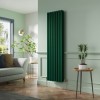 Lulea 1800 x 480mm Moss Green Double Flat Panel Vertical Designer Radiator