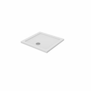 Essentials 800 x 760mm Rectangle Stone Shower Tray White