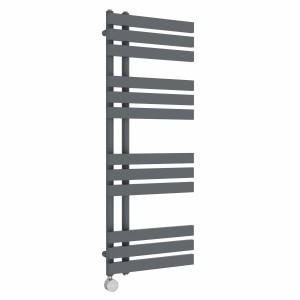 Koli 1200 x 450mm Anthracite Thermostatic Touch Control Electric Heated Towel Rail