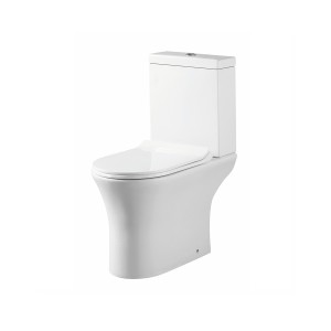 Imperio Corfu - Rimless Open Back Close Coupled Toilet With Cistern & Soft Close Seat
