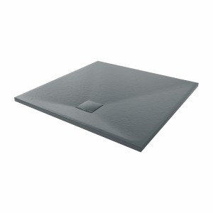 Terra - 900x900mm Slate Effect Square Shower Tray Anthracite