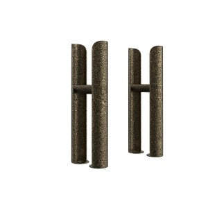 Bern Traditional Double Column Radiator Feet - Black Gold