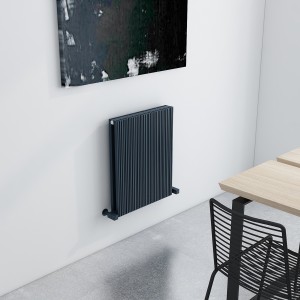 Carisa Monza Double 600 x 470mm Anthracite Designer Aluminium Radiator