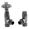15mm Westminster Black Nickel Thermostatic Angled Radiator Valves