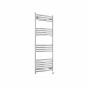 Fjord 1400 x 600mm Curved Chrome Thermostatic Touch Control Electric Heated Towel Rail