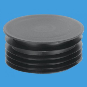 McAlpine DC4-BL - Push-fit Drain Blanking Cap Black 110mm