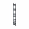Fjord 1600 x 300mm Curved Anthracite Thermostatic Touch Control Electric Heated Towel Rail