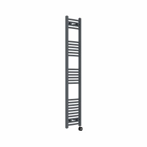 Fjord 1600 x 300mm Curved Anthracite Thermostatic Touch Control Electric Heated Towel Rail