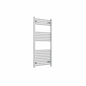 Bergen 1200 x 600mm Straight Chrome Prefilled Electric Heated Towel Rail