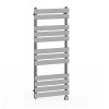 Juva 1200 x 500mm Chrome Flat Panel Electric Thermostatic Heated Designer Towel Rail