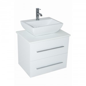 Vitalise White 600mm Wall Hung Vanity Unit & Basin