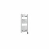 Fjord 800 x 400mm Curved Chrome Thermostatic Touch Control Wifi Electric Heated Towel Rail