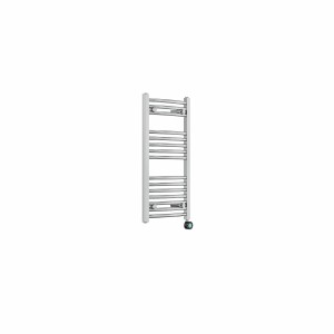 Fjord 800 x 400mm Curved Chrome Thermostatic Touch Control Wifi Electric Heated Towel Rail
